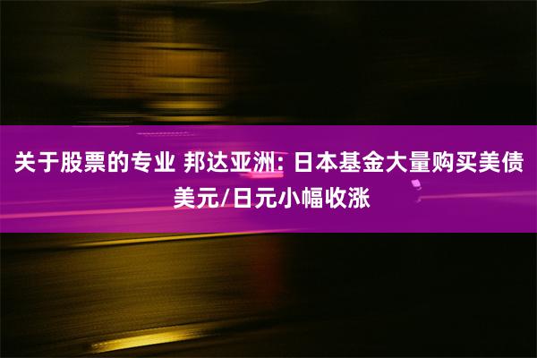 关于股票的专业 邦达亚洲: 日本基金大量购买美债 美元/日元小幅收涨