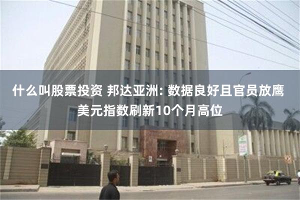 什么叫股票投资 邦达亚洲: 数据良好且官员放鹰 美元指数刷新10个月高位