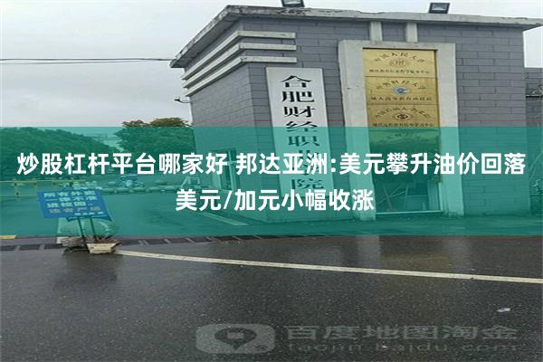 炒股杠杆平台哪家好 邦达亚洲:美元攀升油价回落 美元/加元小幅收涨