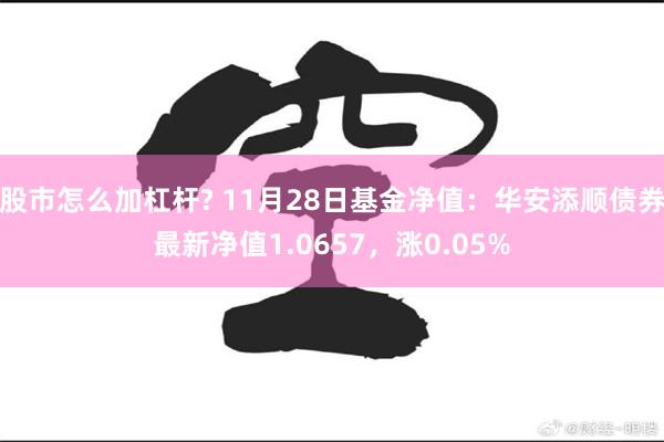 股市怎么加杠杆? 11月28日基金净值：华安添顺债券最新净值1.0657，涨0.05%